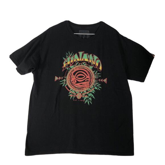 Hinano Tahiti Tshirt Men’s Hawaiian Surfriding Tee Black Graphic shirt Sz-Large - Picture 1 of 11